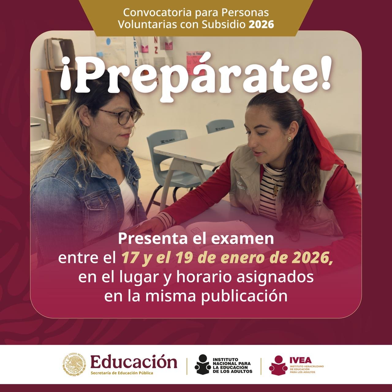 Invita IVEA a sumarse como asesor educativo y apoyar a personas en rezago