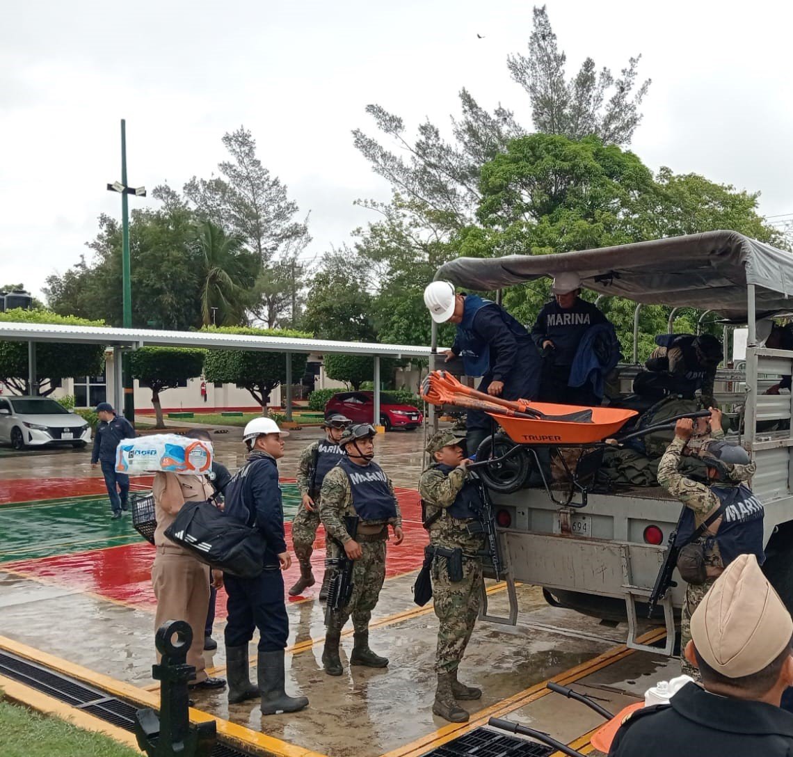 Marina implementa acciones preventivas ante el frente frío No. 2 en Veracruz y Tamaulipas